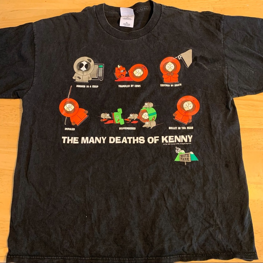SOUTH PARK XL "The Many Deaths Of Kenny" T-shirt